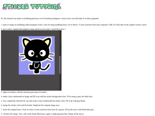 tuts/stickertut screenshot