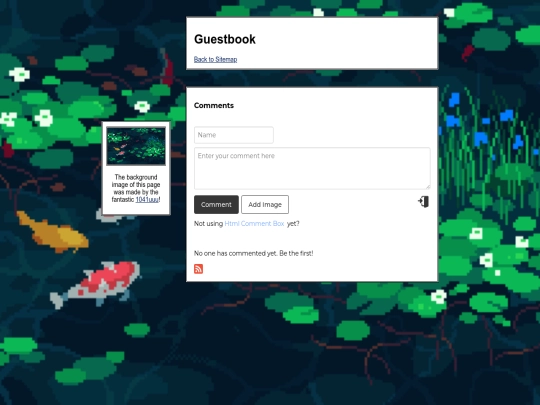 guestbook screenshot