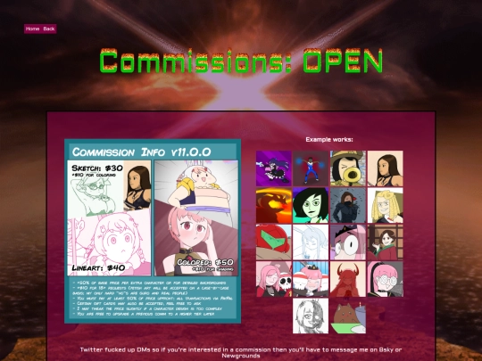 commissions screenshot