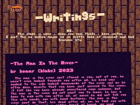 writings screenshot