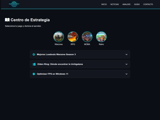 Pages/Guias screenshot