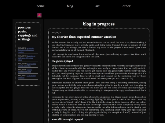 blog screenshot