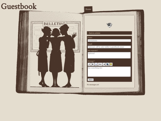 guestbook screenshot