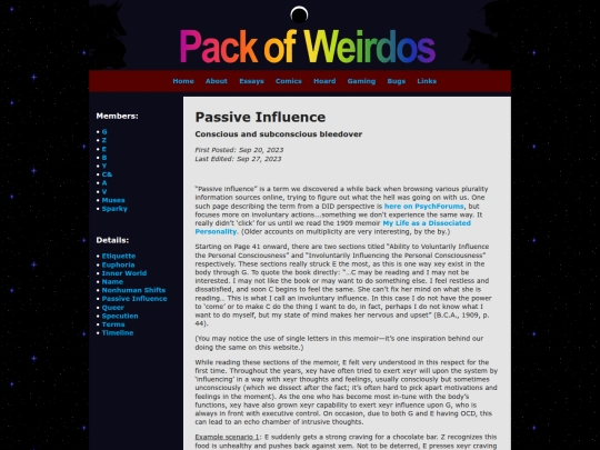 about/passive-influence screenshot