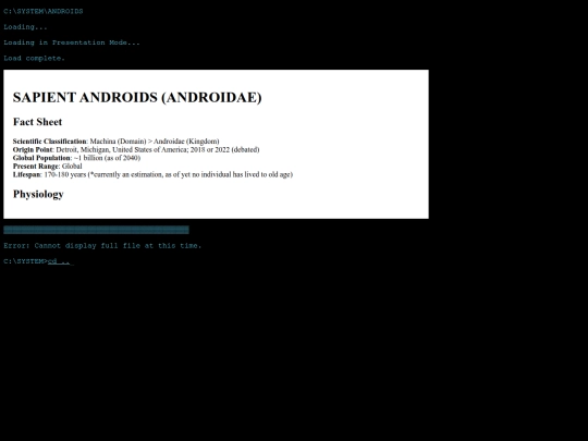 about/personals/noesis/androids screenshot