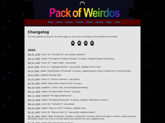 changelog screenshot