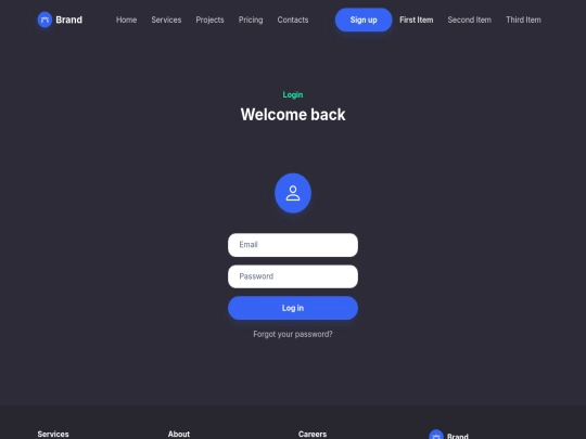 login screenshot