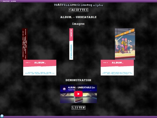 cassettes/album screenshot