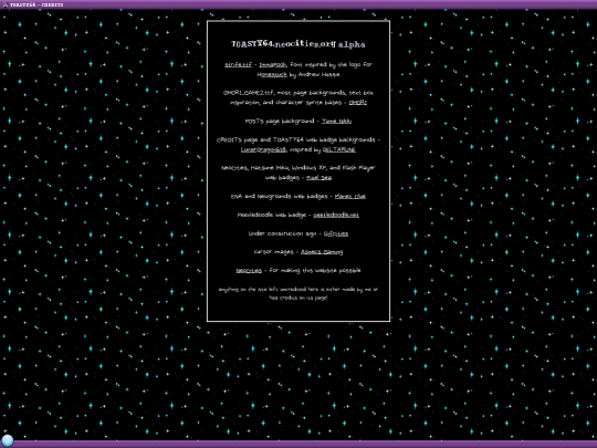 credits screenshot
