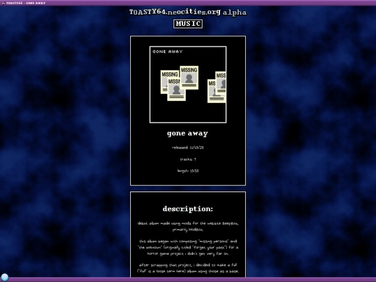 music/album/goneaway screenshot