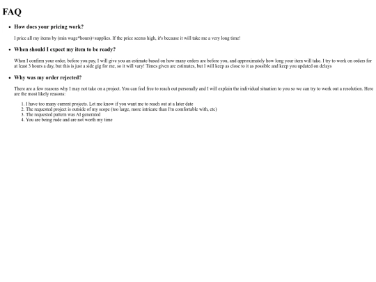 FAQ screenshot