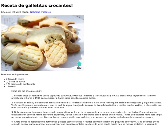 Recetario/galletitas screenshot