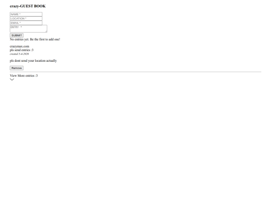 guestbook screenshot