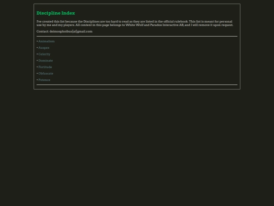 vtm/disciplines screenshot