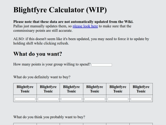blightfyreCalculator screenshot