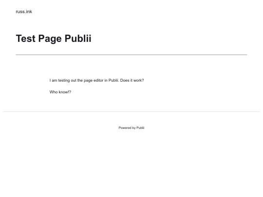 test-page-publii screenshot