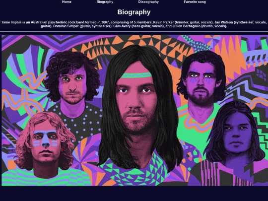 Biography screenshot