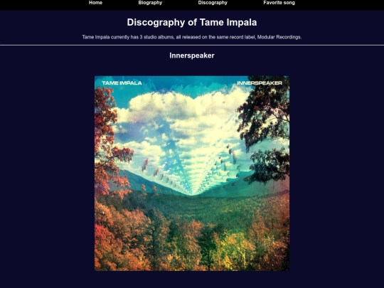 Discography screenshot