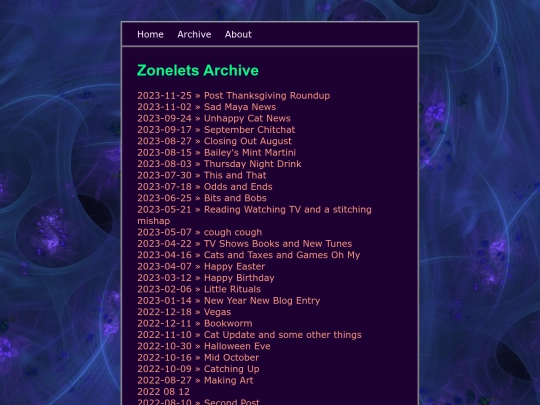 blog/archive screenshot