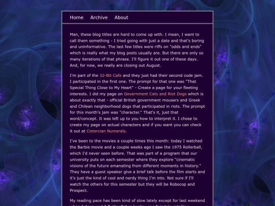 blog/posts/2023-08-27-Closing-Out-August screenshot