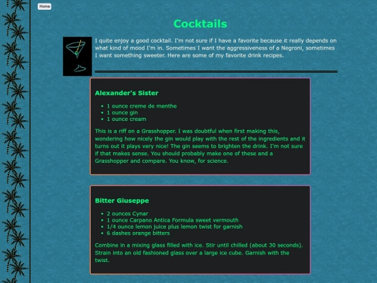 cocktails screenshot
