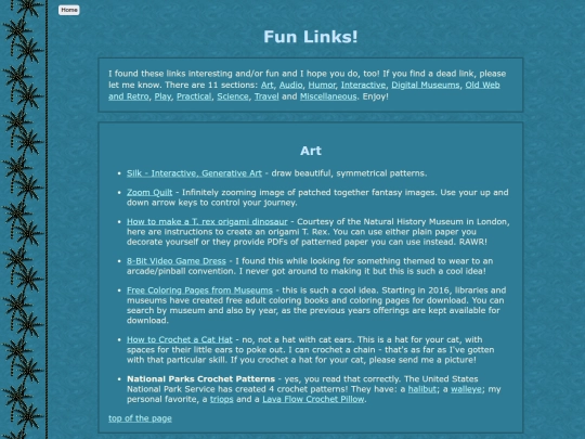 links screenshot
