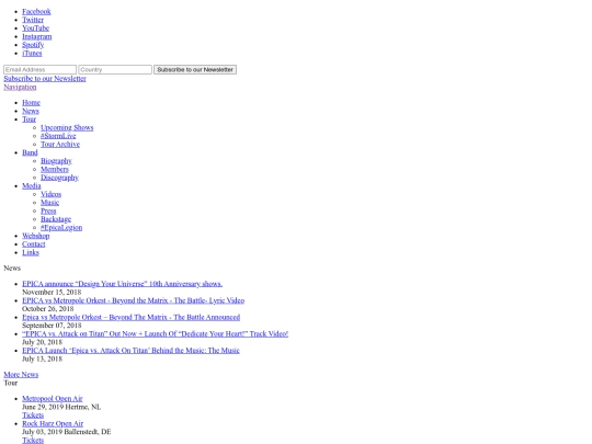 band/discography screenshot