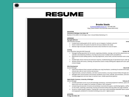 resume screenshot