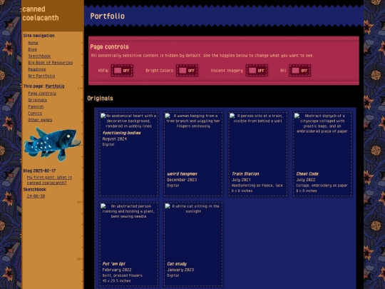 art-portfolio screenshot