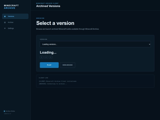 client screenshot