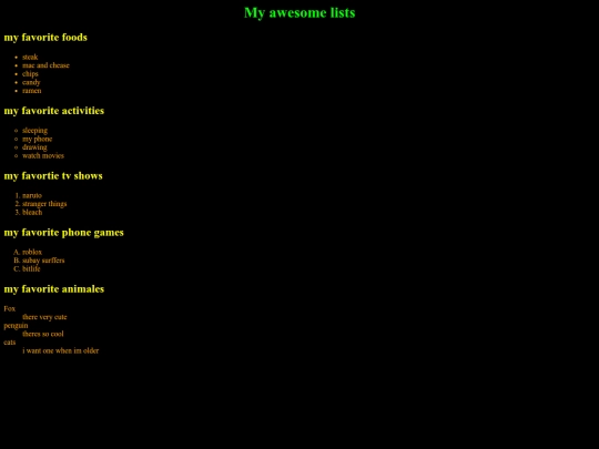 favorites screenshot