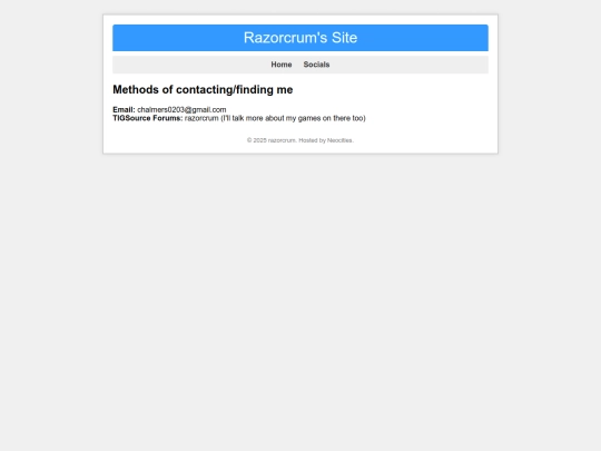 socials screenshot