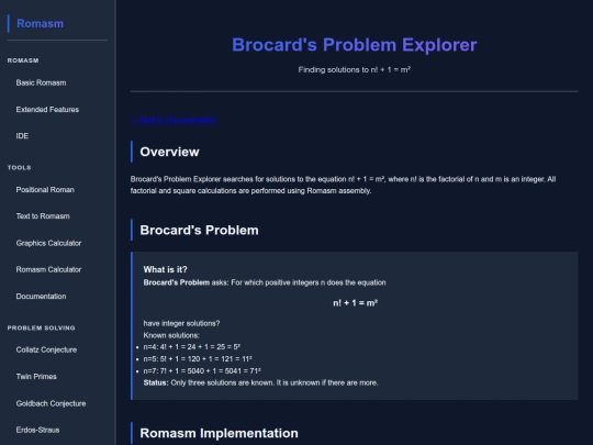 docs/pages/explorer-brocard screenshot