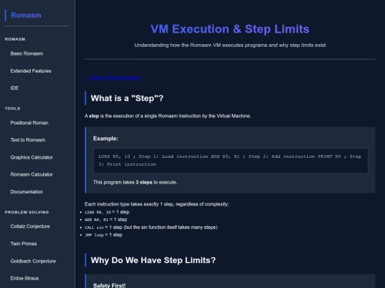 docs/pages/vm-execution screenshot