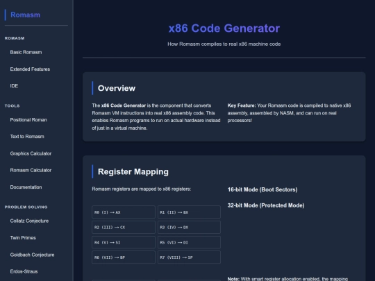 docs/pages/x86-generator screenshot
