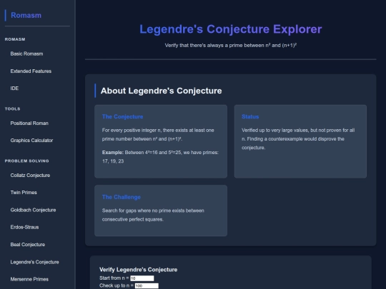 legendre-conjecture screenshot
