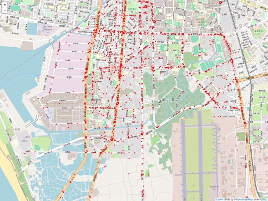 traffic/tw_accident_臺南市南區_map screenshot