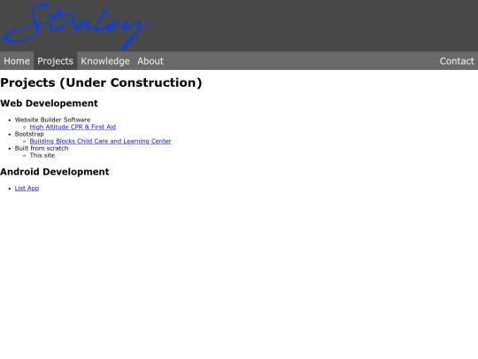 projects screenshot
