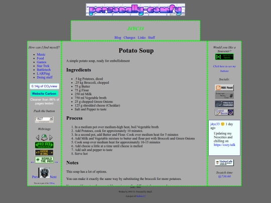 recipes/potatoSoup screenshot