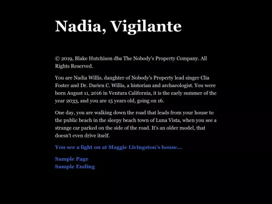 nadia_vigilante/Nadia, Vigilante screenshot
