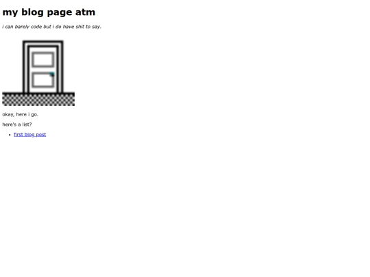 personal pages/blog screenshot