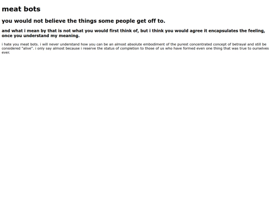 personal pages/blogs/meatbots screenshot