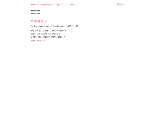 categories/personal screenshot