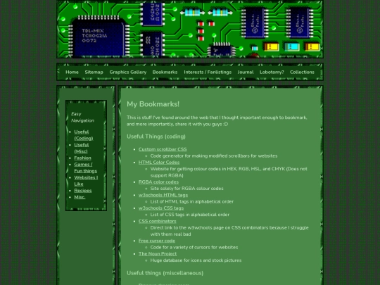 bookmarks screenshot