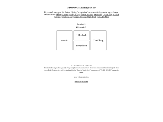 sorters/RONDOsorter screenshot