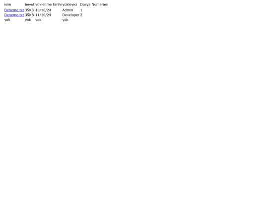 yuklenmisdosyalar screenshot