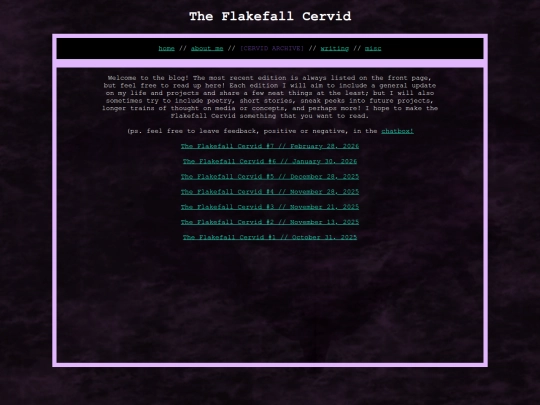 flakefallsite/blog screenshot