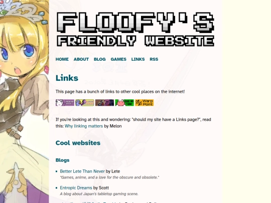 links screenshot