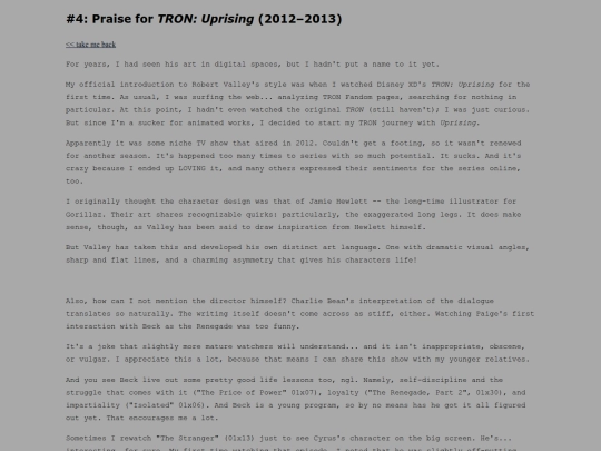 shrines/cy/praise-for-tron-uprising screenshot