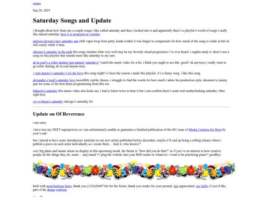 posts/2025-09-20-saturday-songs screenshot